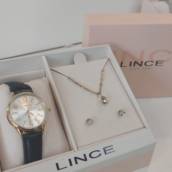 Kit de Relógio Lince Feminino Dourado/Couro - LRCH238l30 K0FZ