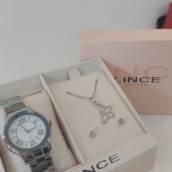 Kit de Relógio Lince Feminino Prata -  LRMH206L34