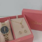 Kit de Relógio Condor Feminino Dourado - CO2035NUF/5P