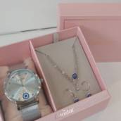 Kit Relógio Condor Feminino Prata - CO2036