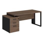 MESA DIRETOR DINÂMICA COM GAVETEIRO PED. 02 GAVETAS 01 PASTA - PÉ QUADRO - START