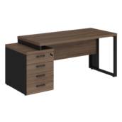 MESA DIRETOR DINÂMICA COM GAVETEIRO PED. 04 GAVETAS - PÉ QUADRO - START