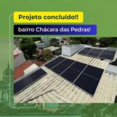 Sistema Solar Fotovoltaico no Bairro Chácara das Pedras