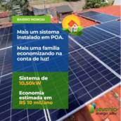 Sistema de Energia Solar no Bairro Nonoai