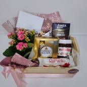 Cesta Chocolate Rosa