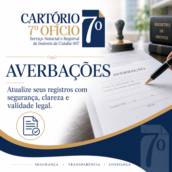 Averbações 7 Oficio Cuiabá-MT: Mantenha seu Imóvel atualizado