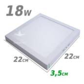 Luminária Plafon 18w LED Sobrepor Branco Frio 6500k / Branco Quente 3000k