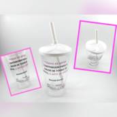 Copo com Canudo Personalizado 