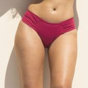 Calcinha Biquini Lateral Franzida Lycra Cereja