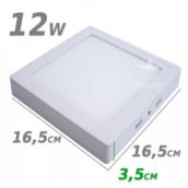 Luminária Plafon 12w LED Sobrepor Branco Frio 6500k / Branco Quente 3000k