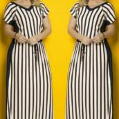 Vestido de Malha Listras (Disponível no Tamanho: 48/50)