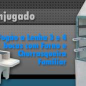 CONJUNTO 3 E 1 LISO - CHURRASQUEIRA 0,63 CM, FORNO E FOGÃO 3 BOCAS 