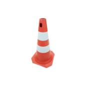 Cone Rígido Laranja/Branco 75 Cm