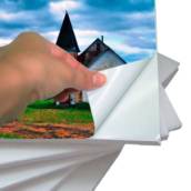 PAPEL FOTOGRÁFICO BRILHANTE ADESIVO | 130G TAMANHO A4 | PACOTE COM 20 FOLHAS