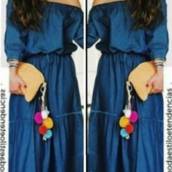 Vestido Ciganinha Jeans (Semelhante a esse Disponível nos Tamanhos: 38 e 40)