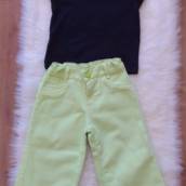 Calça wide leg verde 