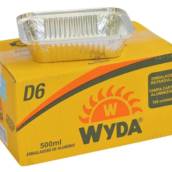 Bandeja De Alumínio Retangular D6 500ml - 100 Unidades Wyda