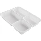 Bandeja Térmica 100 Rasa 4 Divisórias 1200 ml de Isopor com 100 unid.