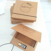 Caixa kraft com pen drive em bambu!!!