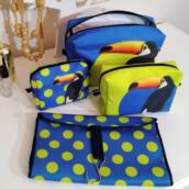 Kit Necessaire Forrada e Dobrável - 4 peças - Tucano