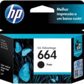 Cartucho Original HP 664A (F6V29AB) Preto 2ML