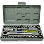 Kit Soquete Com Catraca 40 Peças Bestfer Jogo de Chave