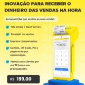 Point Pro3 Lançamento 
Recebimento via Nfc aproximação
Imprimi comprovante 
Dados móveis grátis
Reposição de Bobinas Grátis 
Sinal 4G 
Valor promocional para cliente novo no Mercado Pago. 