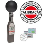 TERMÔMETRO DE GLOBO PORTÁTIL + CERTIFICADO DE CALIBRAÇÃO RASTREADA RBC
