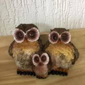 Trio Coruja Resina