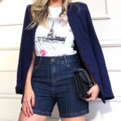 Bermuda bebela jeans com friso barbara 