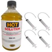 500ml Kit Solução Limpeza Cabeças De Impressão + 4 Seringas 