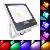Refletor RGB com controle 30w