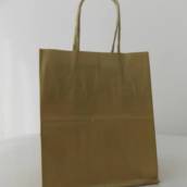 Sacola de papel kraft c/10 21,5x15x8cm