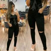 Calça bebela jeans sk preta mila 