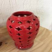 Vaso Cerâmica Vermelho