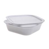 Marmitex De Isopor 900ml Fundo Quadrado Completa.