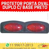 Protetor Porta Oval Duplo c/ Base Preto 