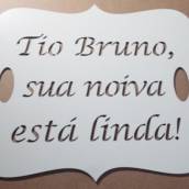 PAR DE PLACAS COM FRASES PARA DAMA DE HONRA E PAJEM M11