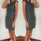 Vestido Canelado (Semelhante a esse Disponível na Cor Marsala e no Tamanho: 34/36)