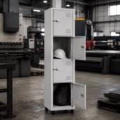 Roupeiro de aço 4 portas para cadeado - Steelon Móveis