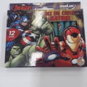 Giz de cera jumbo com 12 cores avengers