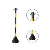 Pedestal Plástico Zebrado Preto/Amarelo 90 CM