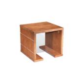 MESA LATERAL NOVARA COM VIDRO