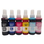 TINTA COMPATÍVEL COM EPSON 644 /673 KIT LIGTH 6 CORES 1OO ML CADA T673 PARA IMPRESSORAS L800 L805 L810 L850 L1800,