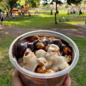 Pipoca gourmet de chocolate meio amargo e ninho em Lençóis Paulista, SP
