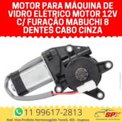 Motor para Máquina de Vidro Elétrico Motor 12V c/ furação Mabuchi 8 Dentes Cabo Cinza