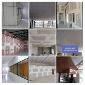 Divisórias e forro drwall/ divisórias eucatex naval / forro removível mineral / forro de pvc branco e colorido/ pisos laminados e pisos vinilicos