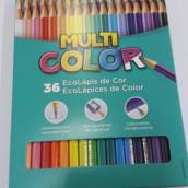 Caixa de lapis de cor 36 cores multicolor 