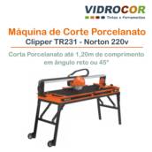 Máquina de corte de porcelanato Clipper TR231 - Norton 220V loja de tinta em Lençóis Paulista
