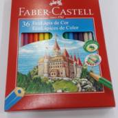 Caixa de lapis de cor 36 cores Fazer Castell